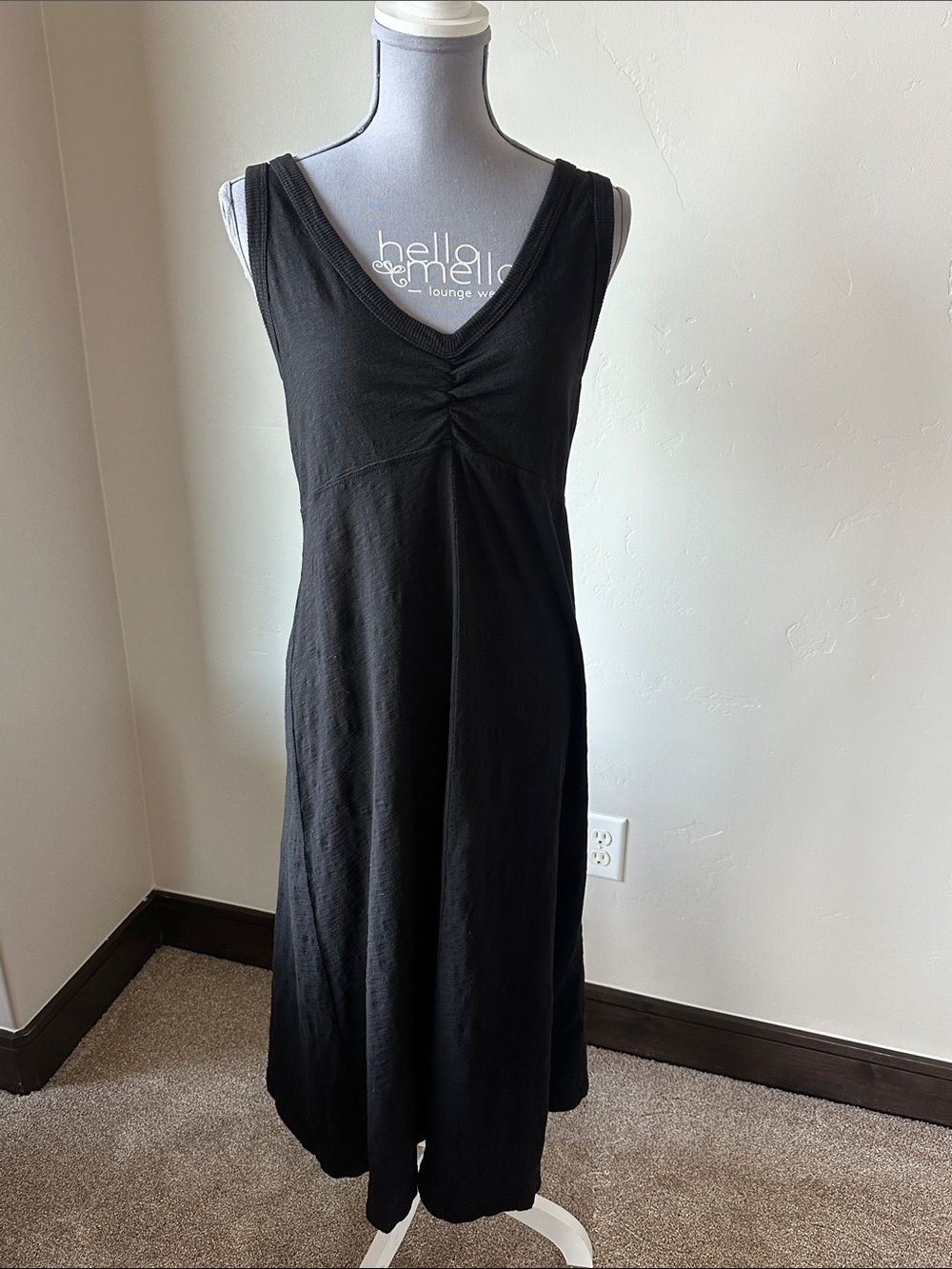 Wilt Black Sleeveless V-Neck Midi Dress